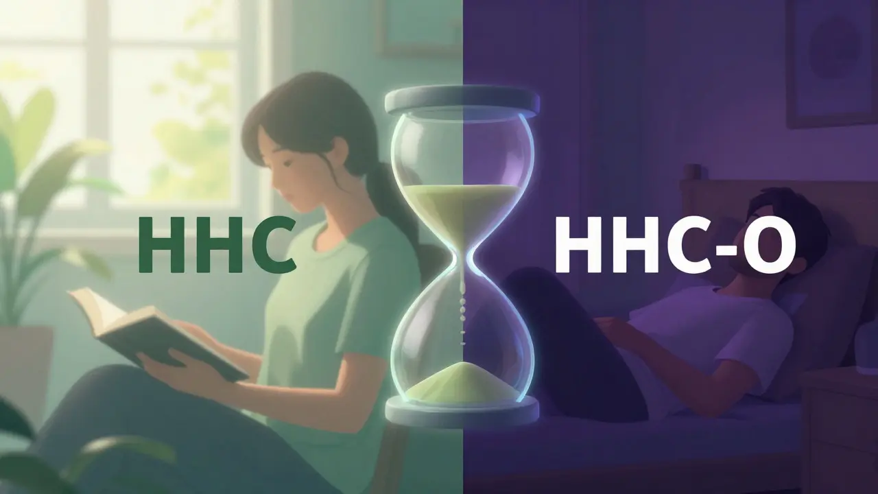 Kontrast mezi jemným HHC a silným HHC-O účinkem