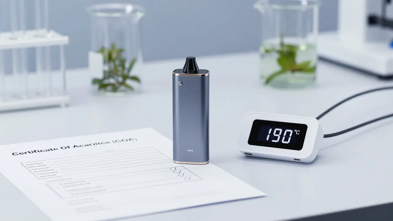 Laboratoř s testováním kvality a teploty vapingu