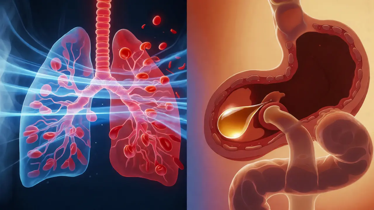 Konceptuální porovnání rychlosti vstřebávání CBD při vapingu vs. perorálně